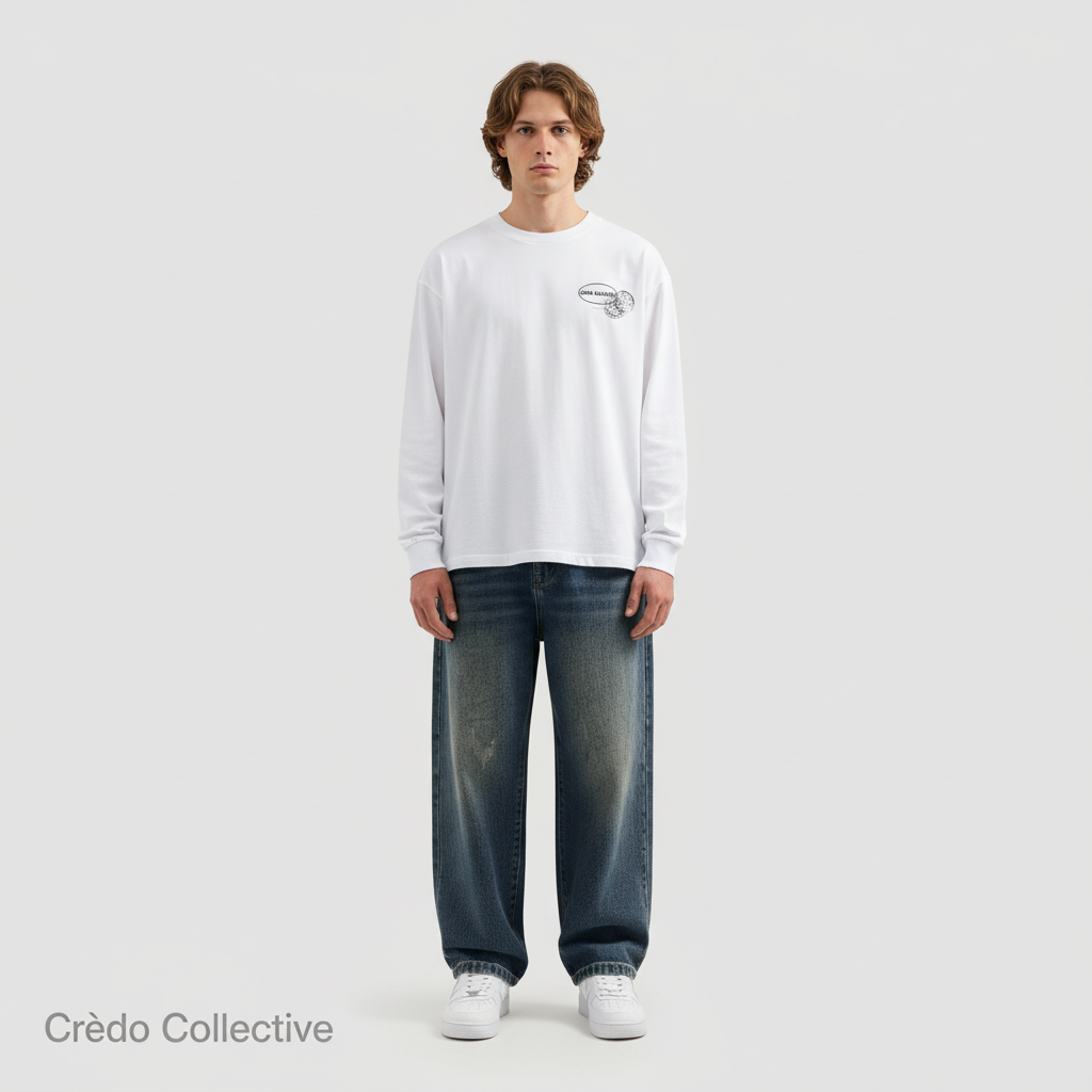 Travel Archive Longsleeve | Pearl White