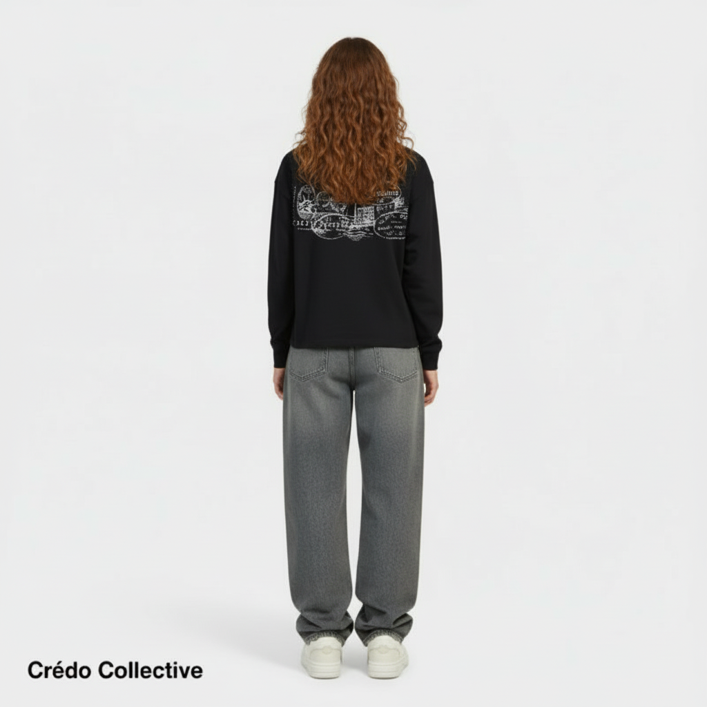 Travel Archive Longsleeve | Midnight Black