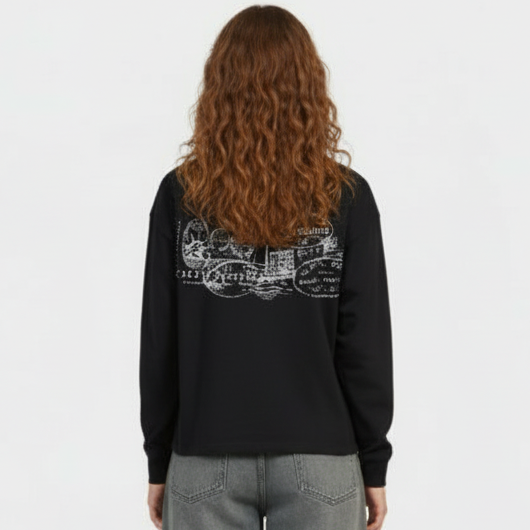 Travel Archive Longsleeve | Midnight Black