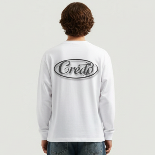 Chrome Identity Longsleeve | Pearl White