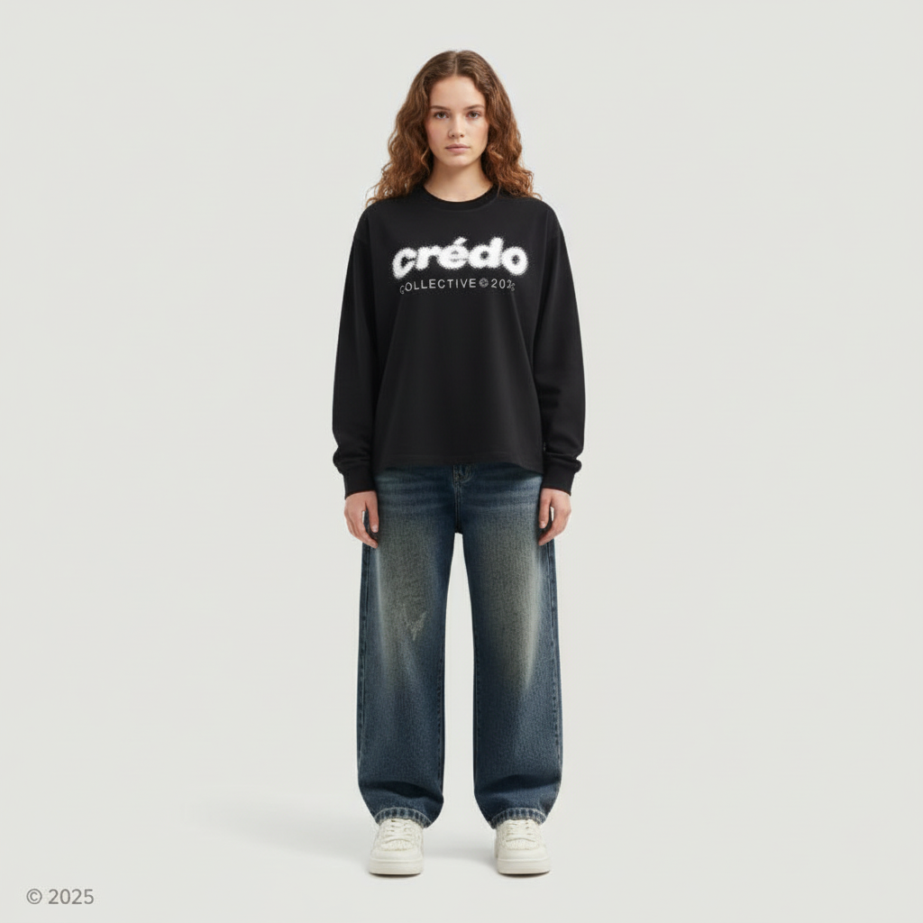 Digital Mark Longsleeve | Midnight Black