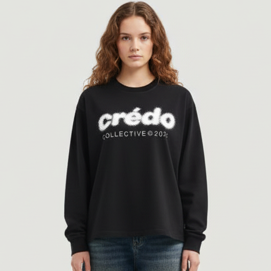 Digital Mark Longsleeve | Midnight Black