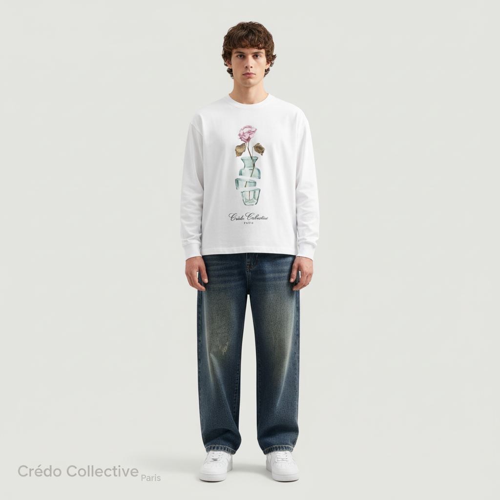 Glass Bloom Longsleeve | Pearl White