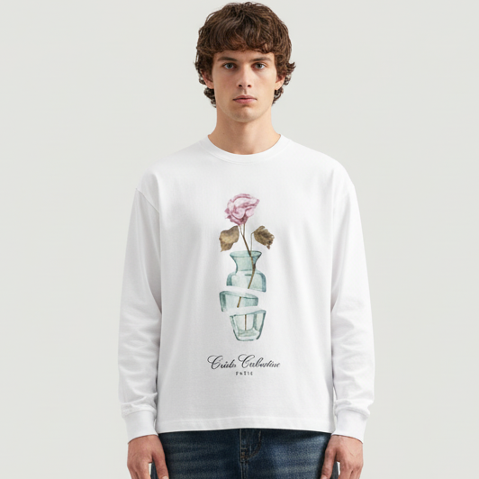 Glass Bloom Longsleeve | Pearl White