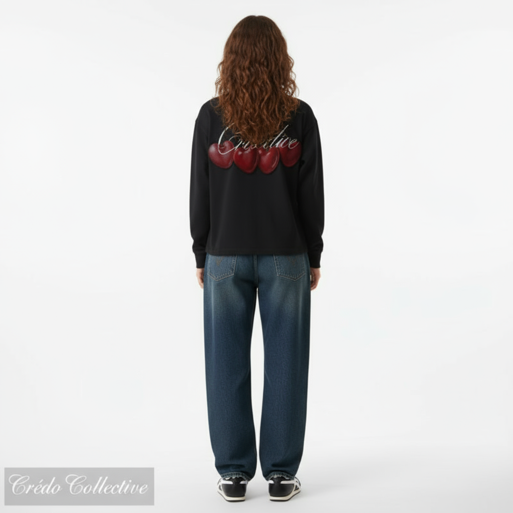 Cherry Motion Longsleeve | Midnight Black