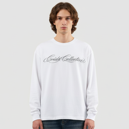 Collective Signature Longsleeve | Pearl White