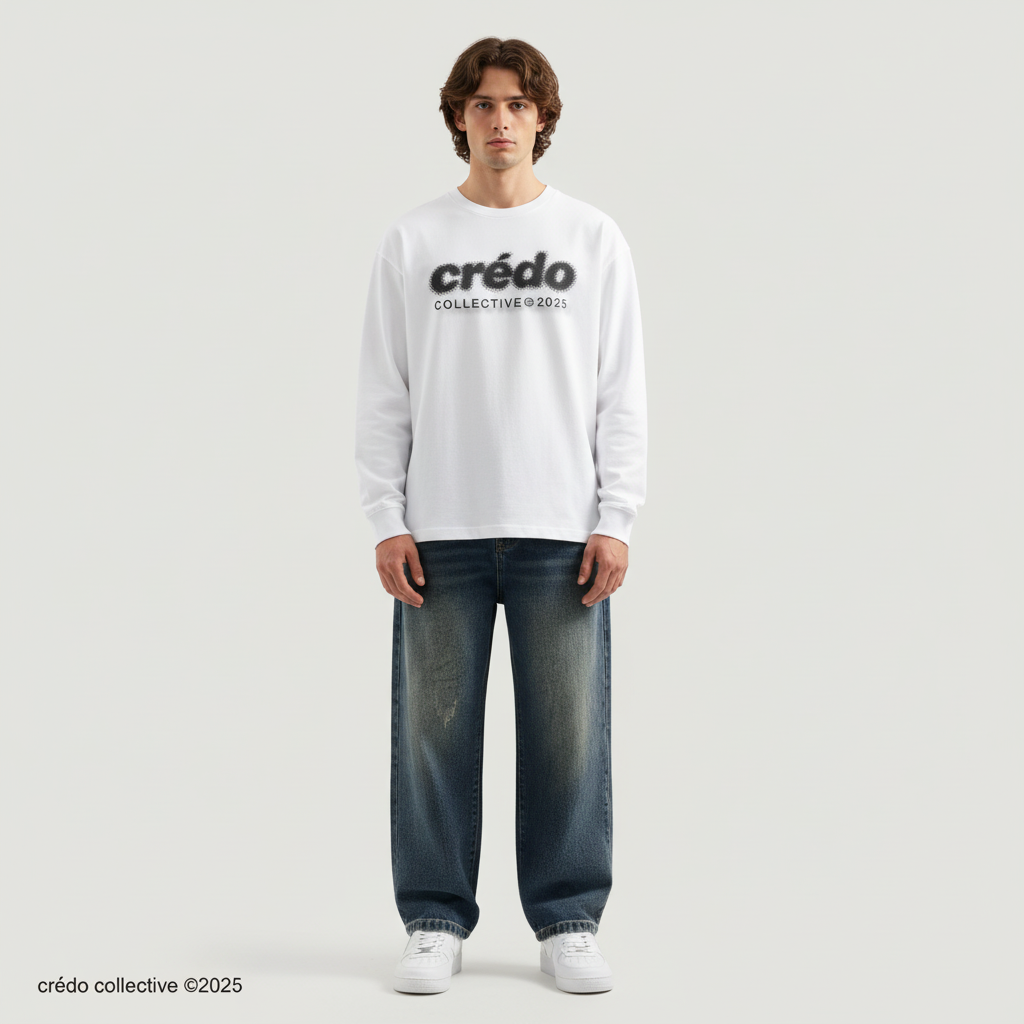 Digital Mark Longsleeve | Pearl White