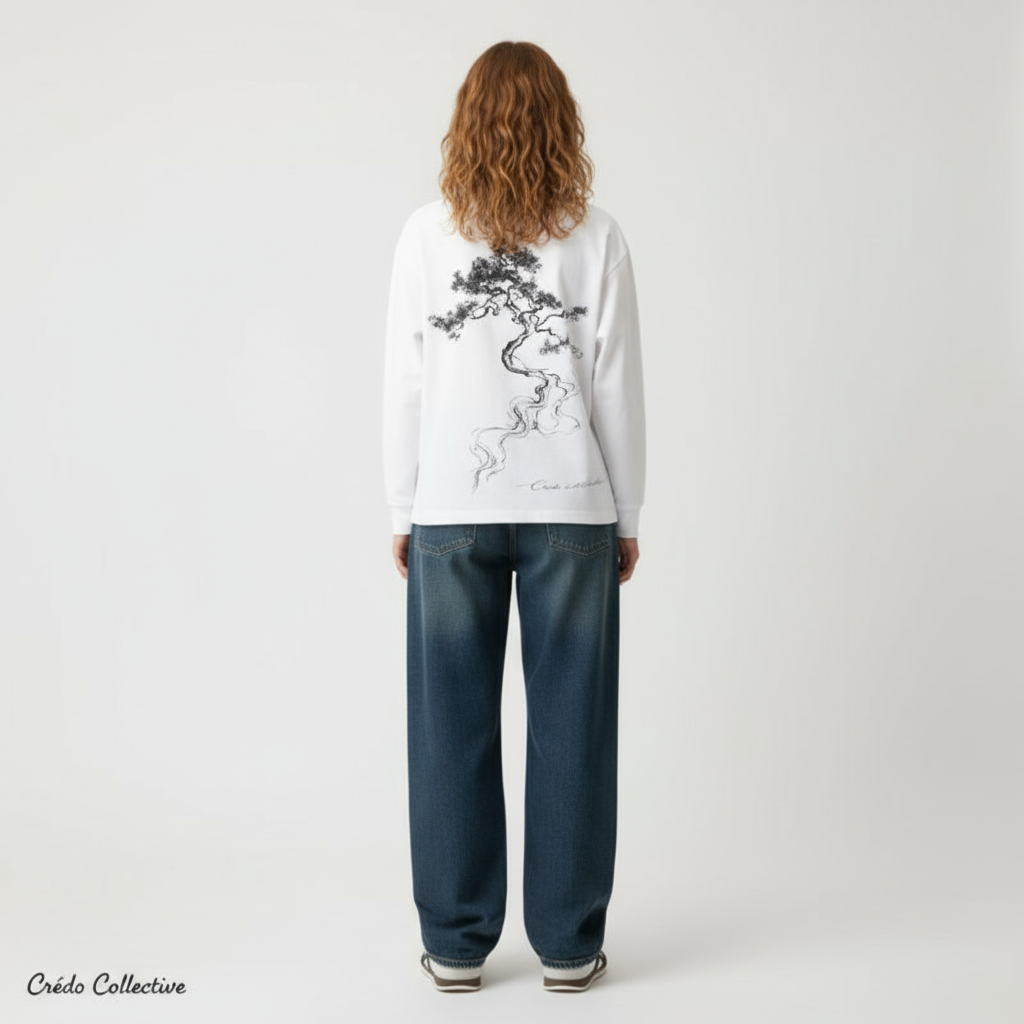 Bonsai Flow Longsleeve | Pearl White