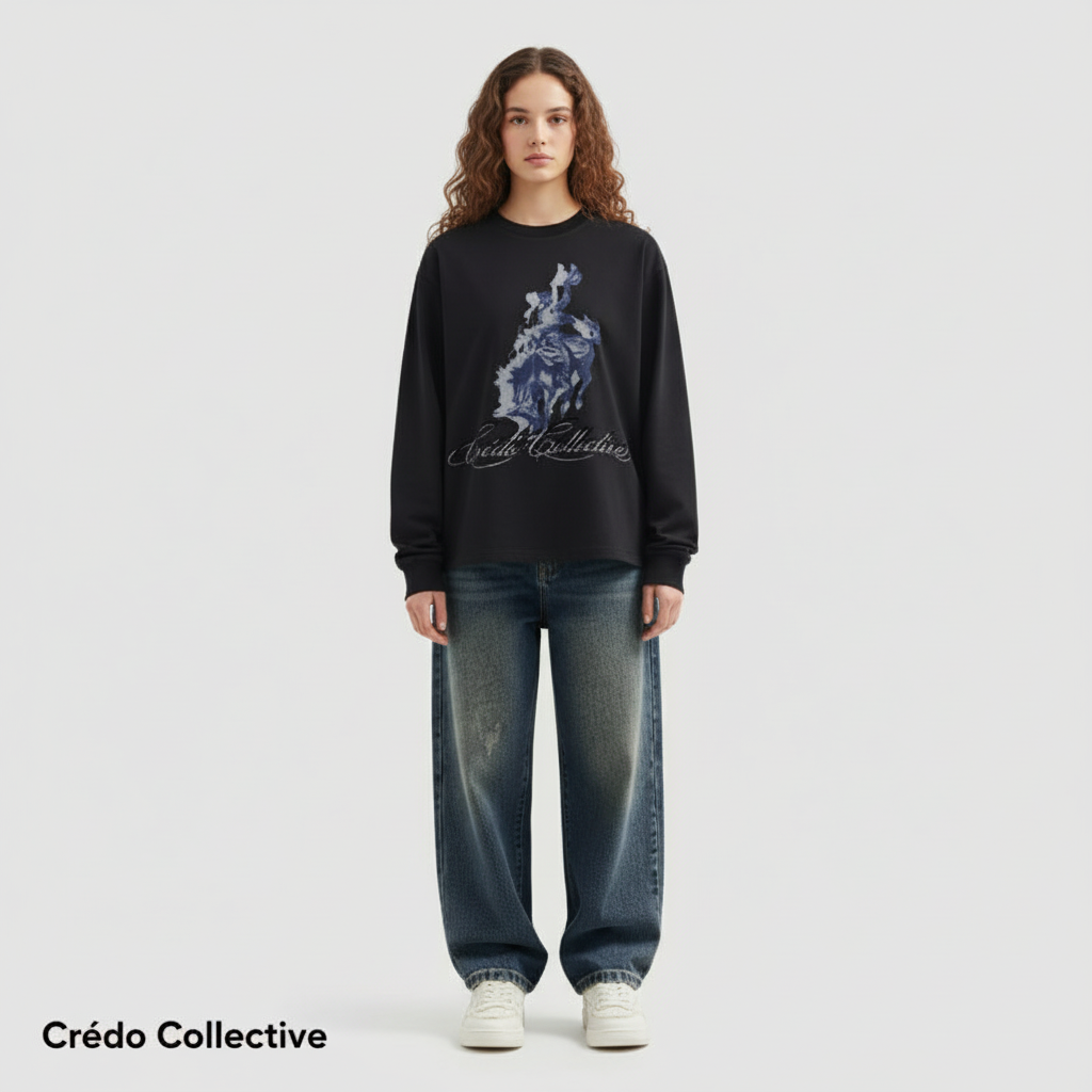 Equestrian Longsleeve | Midnight Black