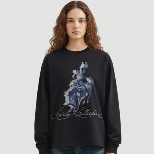 Equestrian Longsleeve | Midnight Black