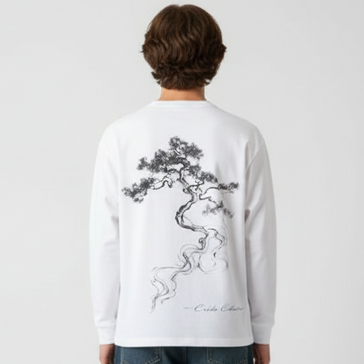 Bonsai Flow Longsleeve | Pearl White
