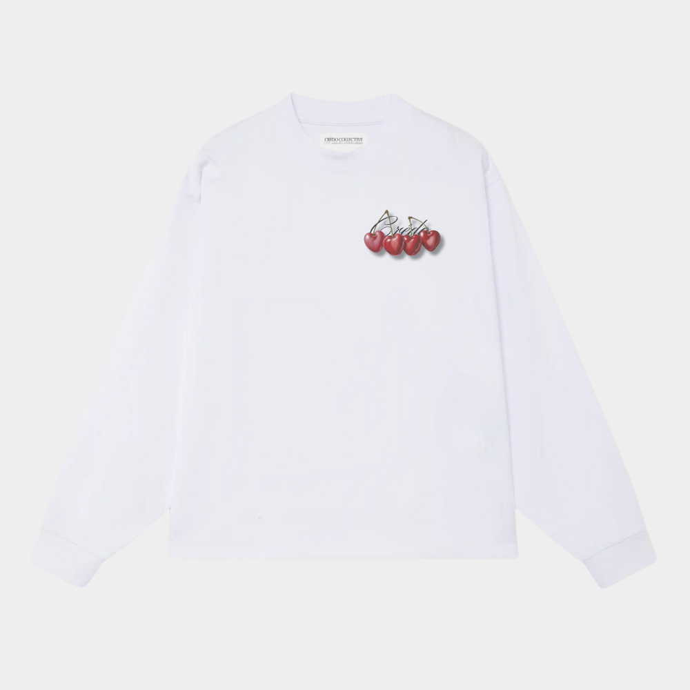 Cherry Motion Longsleeve | Pearl White