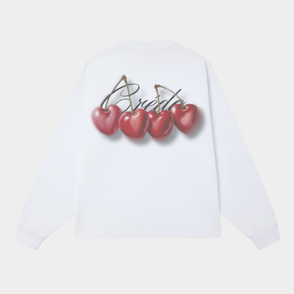 Cherry Motion Longsleeve | Pearl White