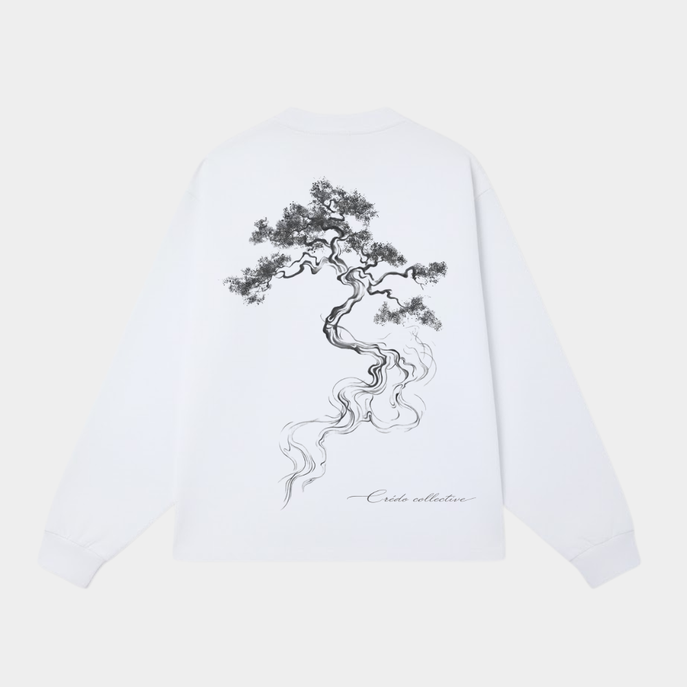 Bonsai Flow Longsleeve | Pearl White