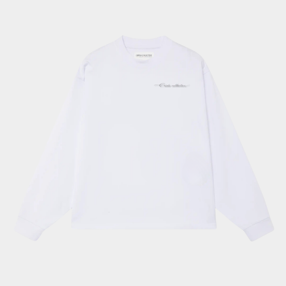 Heron Crest Longsleeve | Pearl White