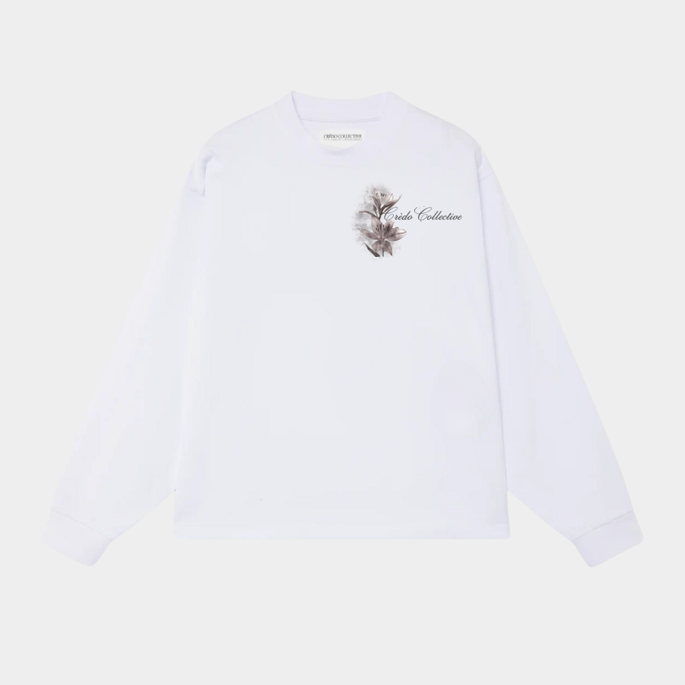 Floral Bloom Longsleeve | Pearl White