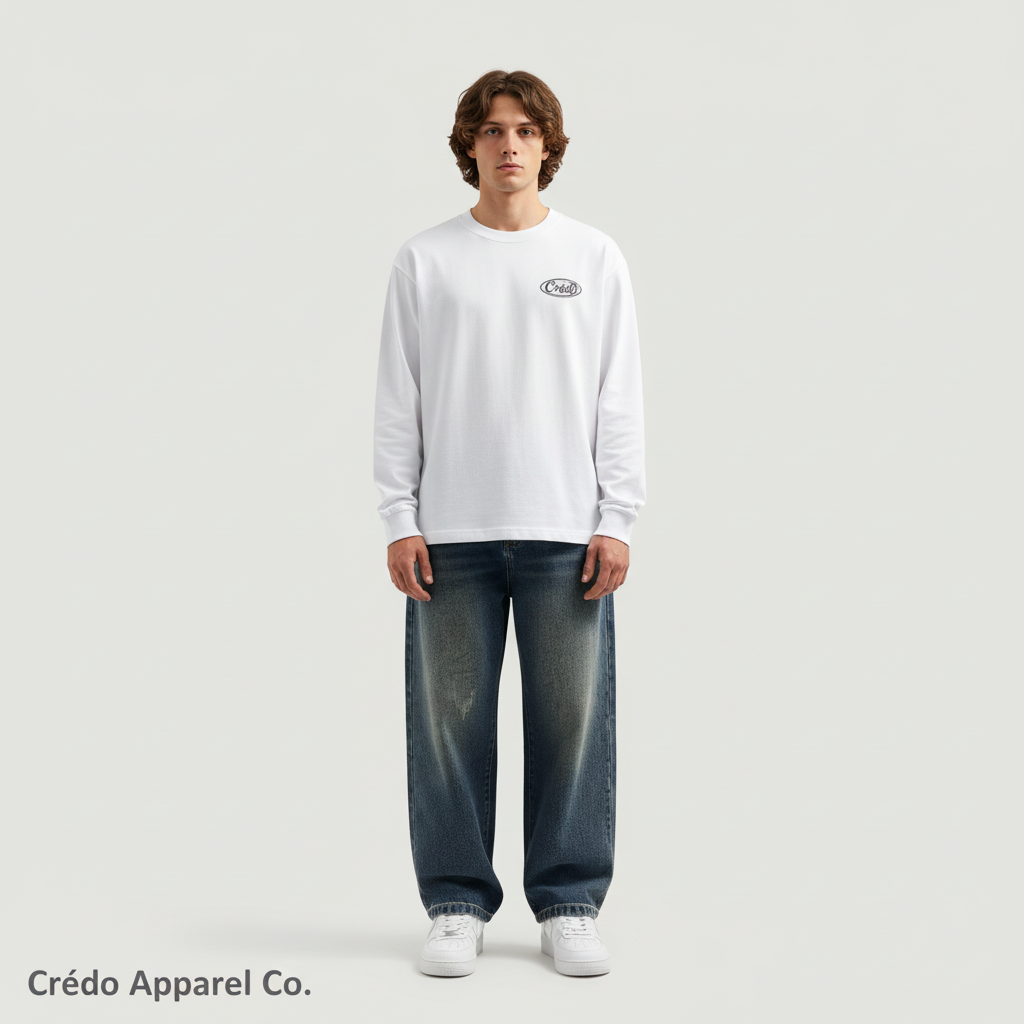 Chrome Identity Longsleeve | Pearl White