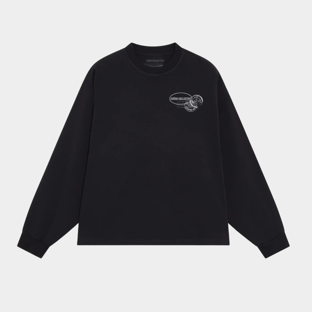 Travel Archive Longsleeve | Midnight Black