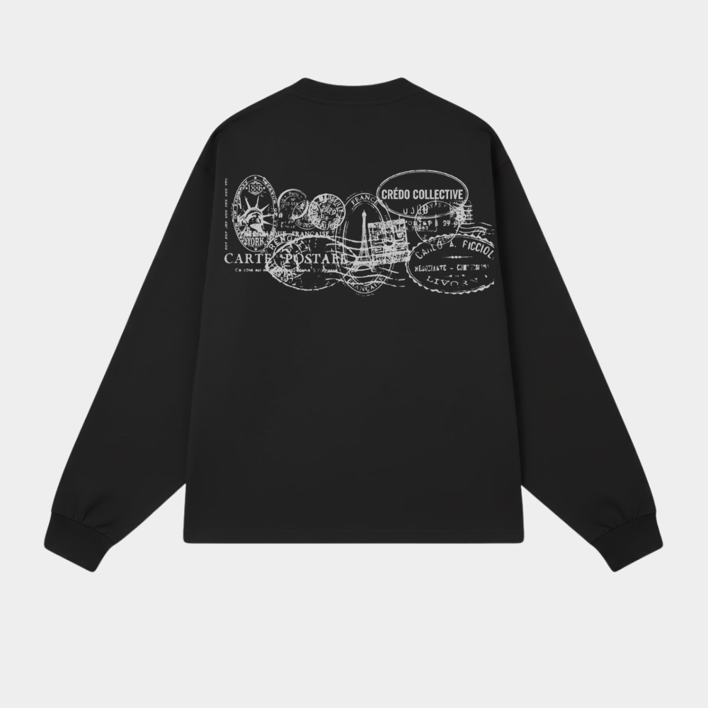 Travel Archive Longsleeve | Midnight Black