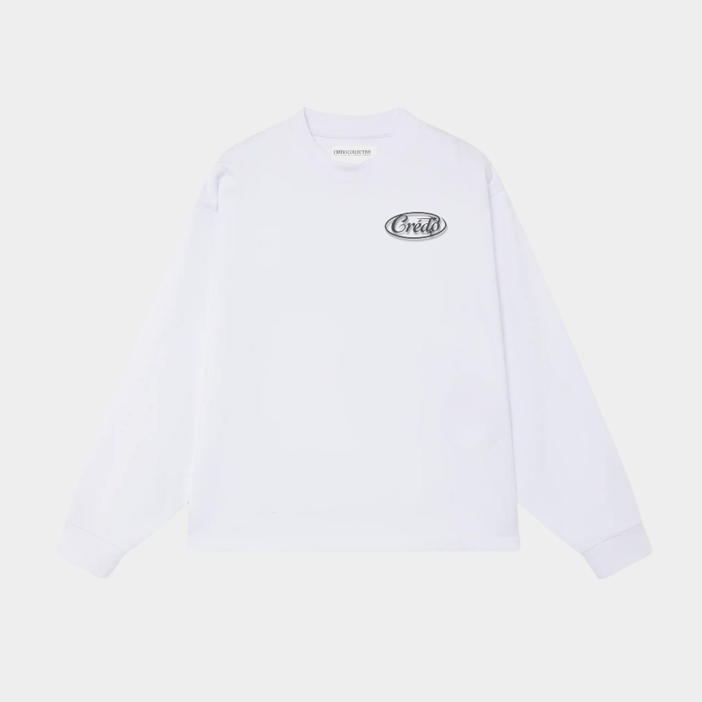 Chrome Identity Longsleeve | Pearl White