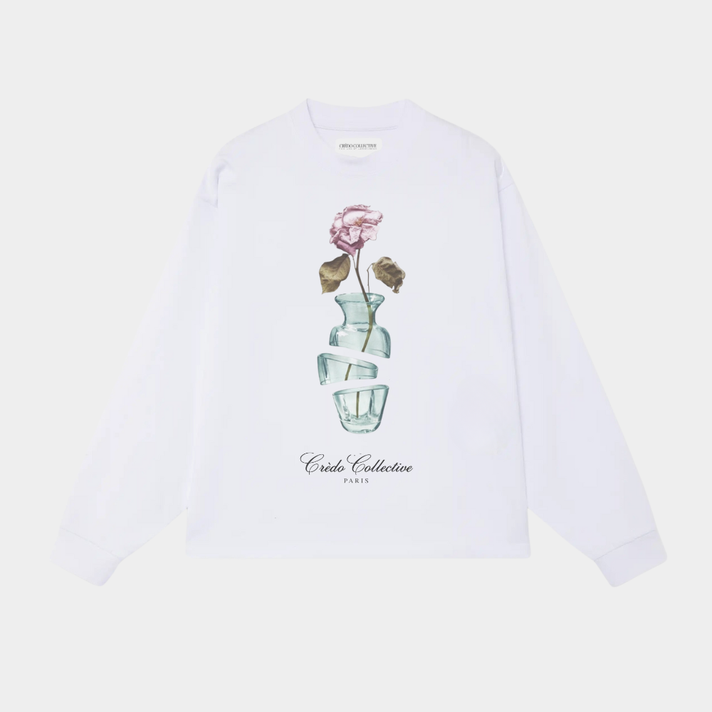 Glass Bloom Longsleeve | Pearl White